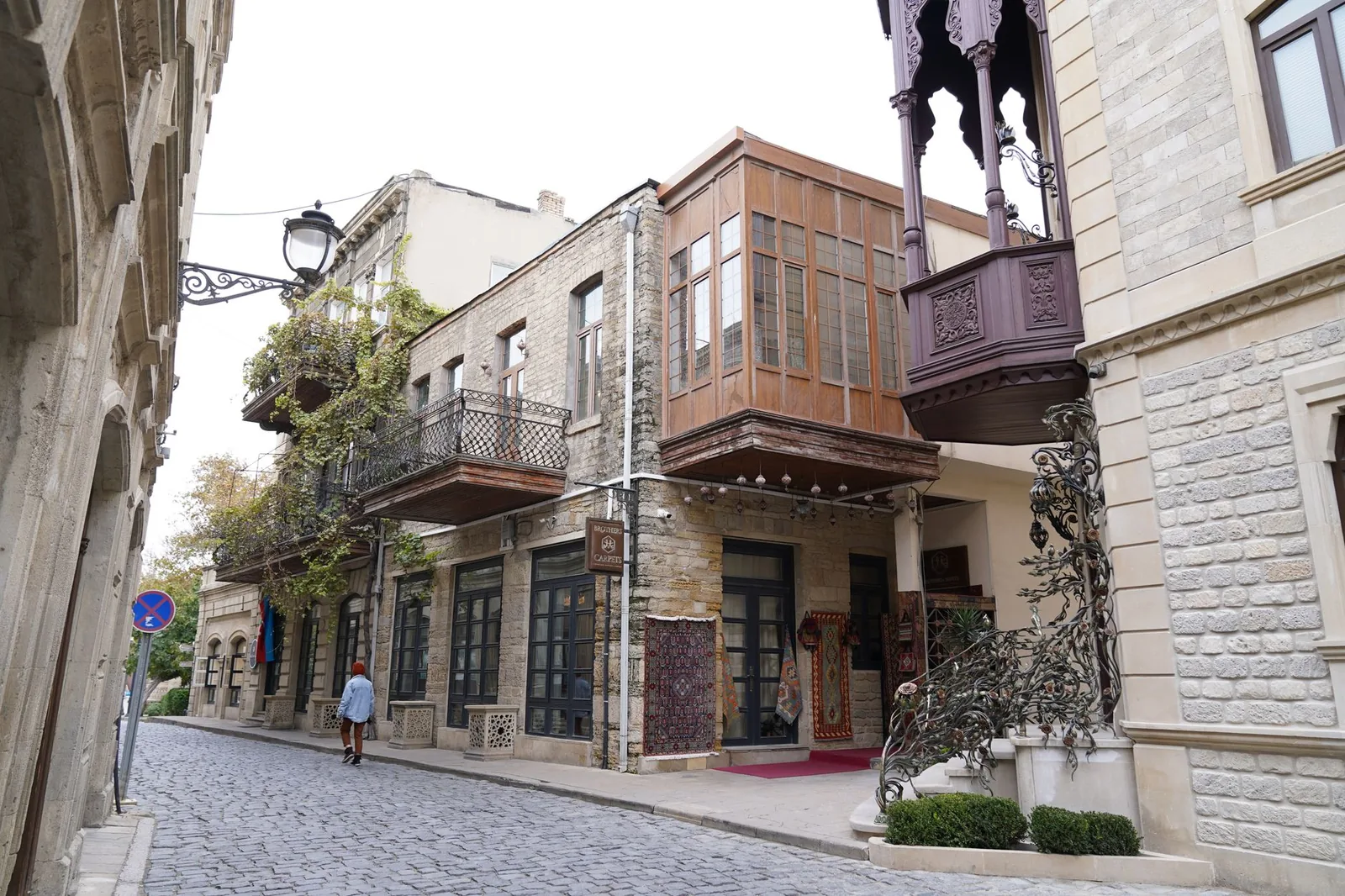 Baku Old City street A cobblestone street in Baku's Old City, a common first stop for visitors entering Azerbaijan on an e-visa